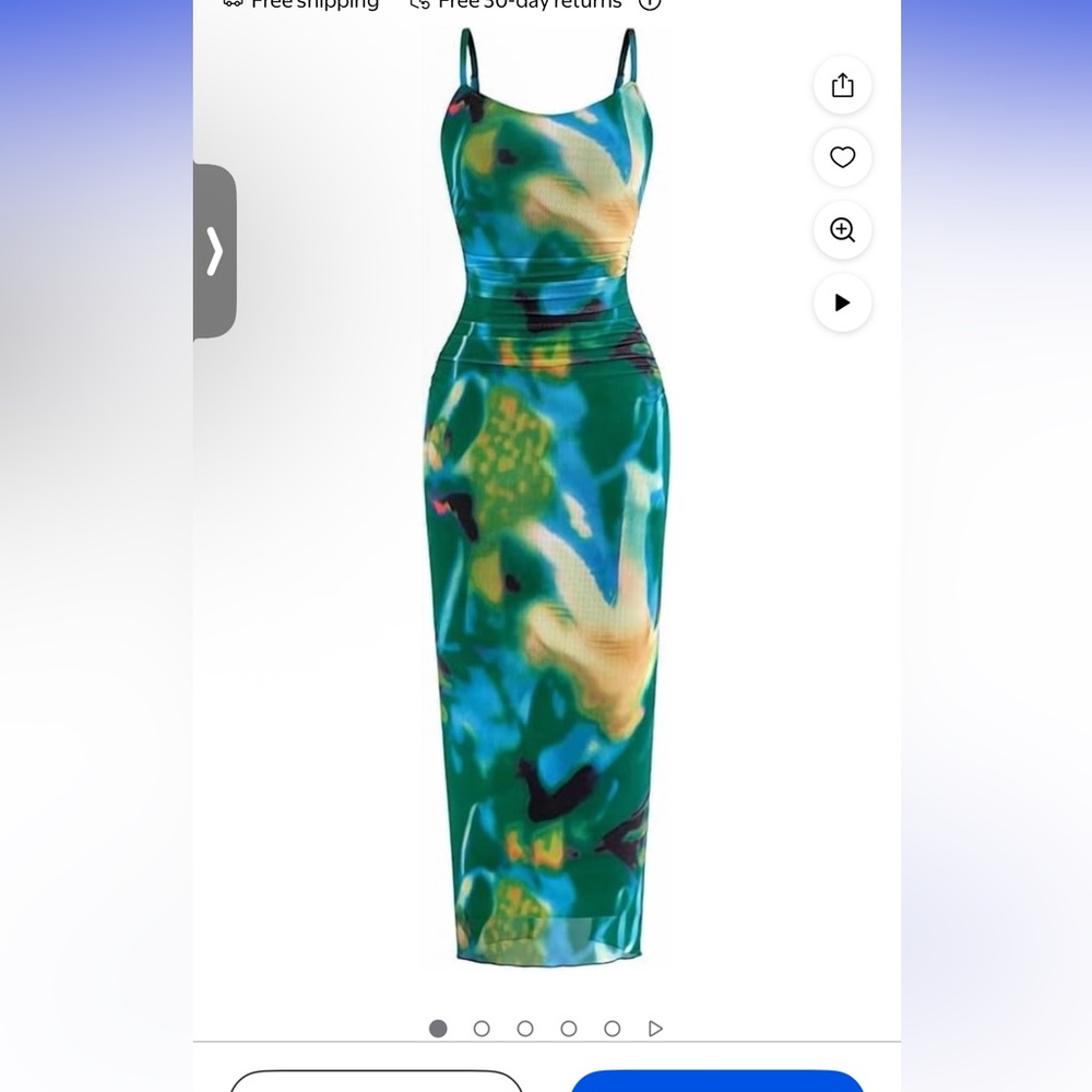 Pretty garden dress ruched NWT